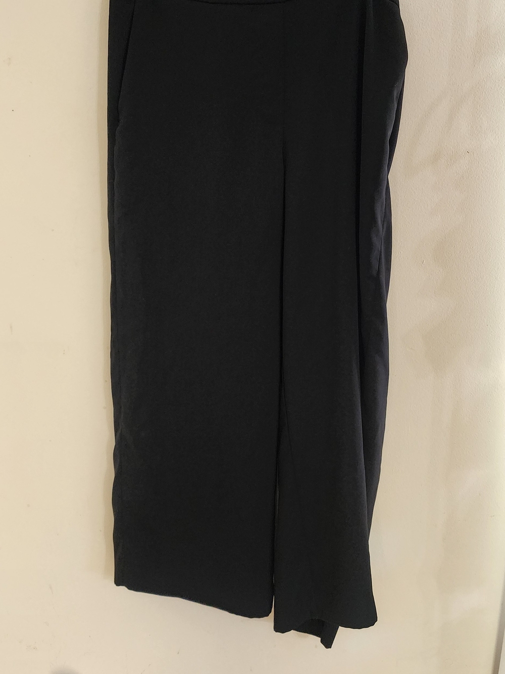 J.Crew Black Pull-On Wide Leg Crop Pants Elastic Waist Size 14